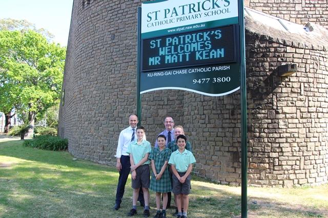 New electronic sign for St Pat's 