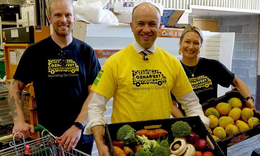 Minister Kean with OzHarvest