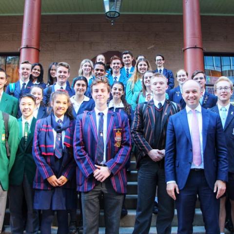 Minister Kean with School Leaders from Hornsby High Schools