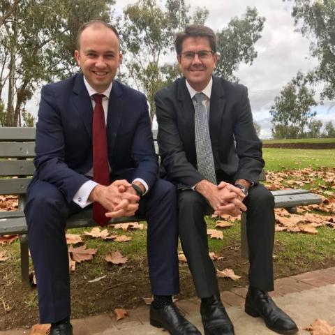 Matt Kean MP and Kevin Anderson MP in Tamworth 