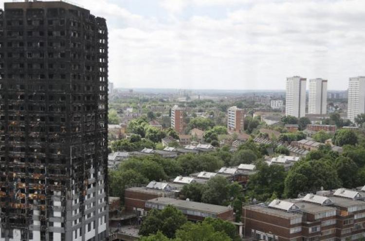 Grenfell fire disaster London Photo: AP