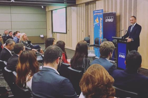 Minister for Innovation and Better Regulation Matt Kean speaks at ACIC event in Sydney