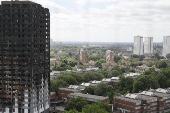 Grenfell fire disaster London Photo: AP