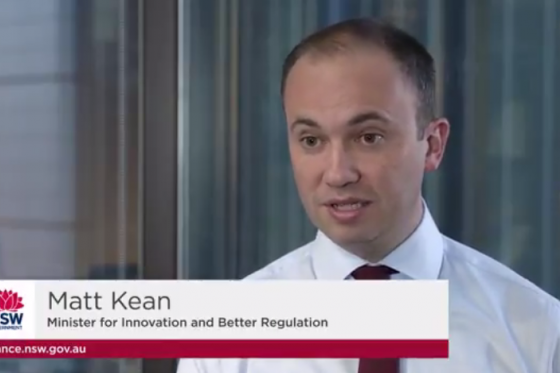 Minister for Innovation and Better Regulation Matt Kean announces Safety Promise